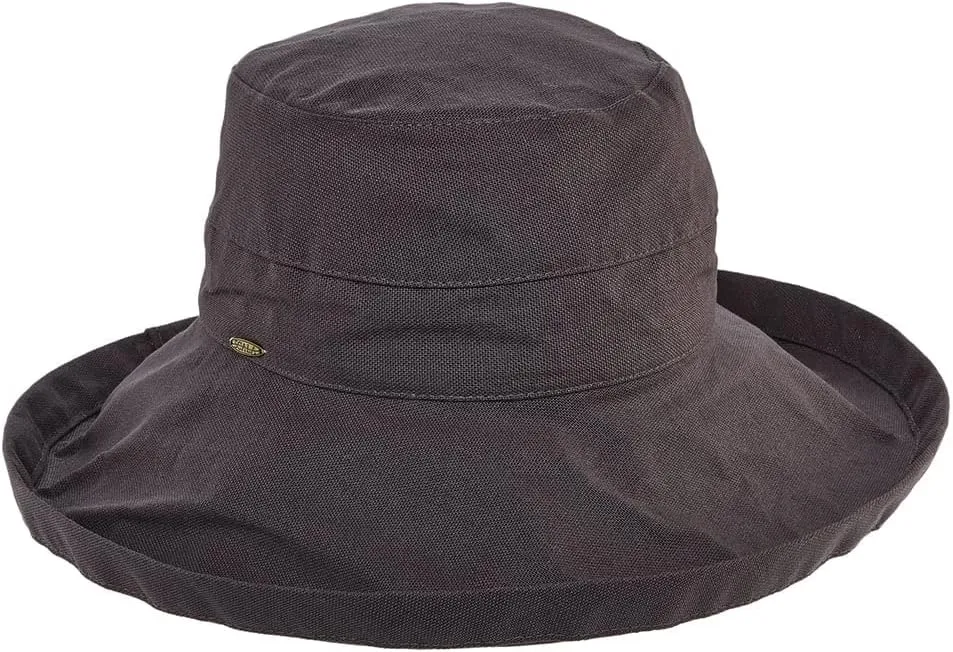Scala Women's Cotton Hat with Inner Drawstring and Upf 50  Rating