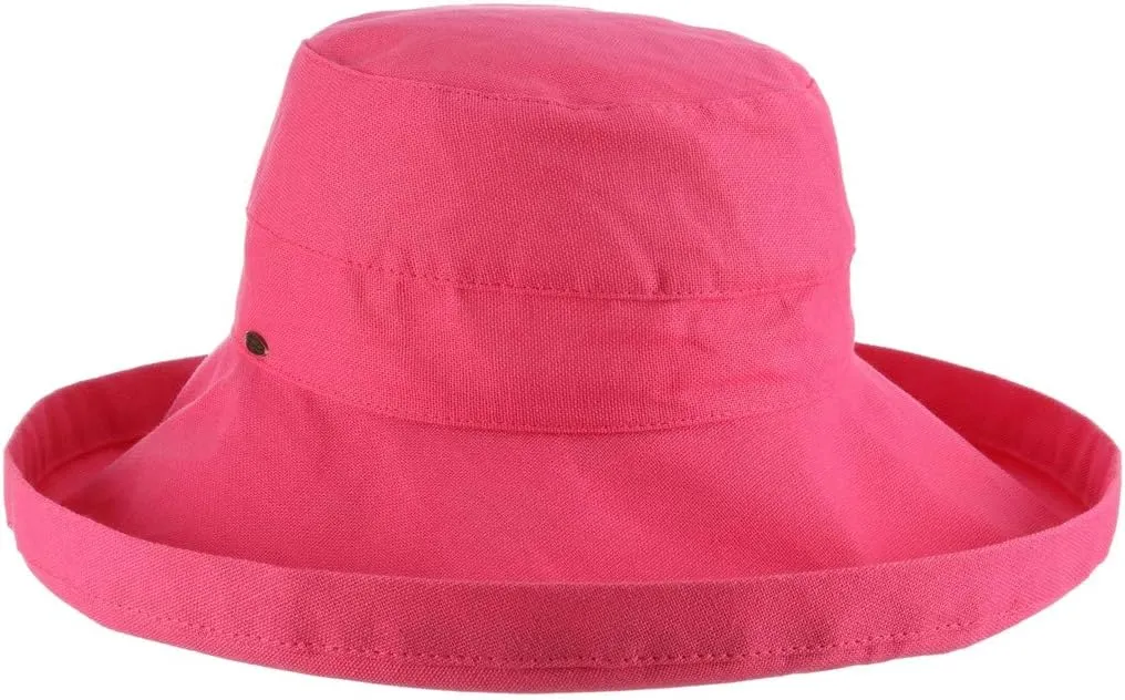 Scala Women's Cotton Hat with Inner Drawstring and Upf 50  Rating