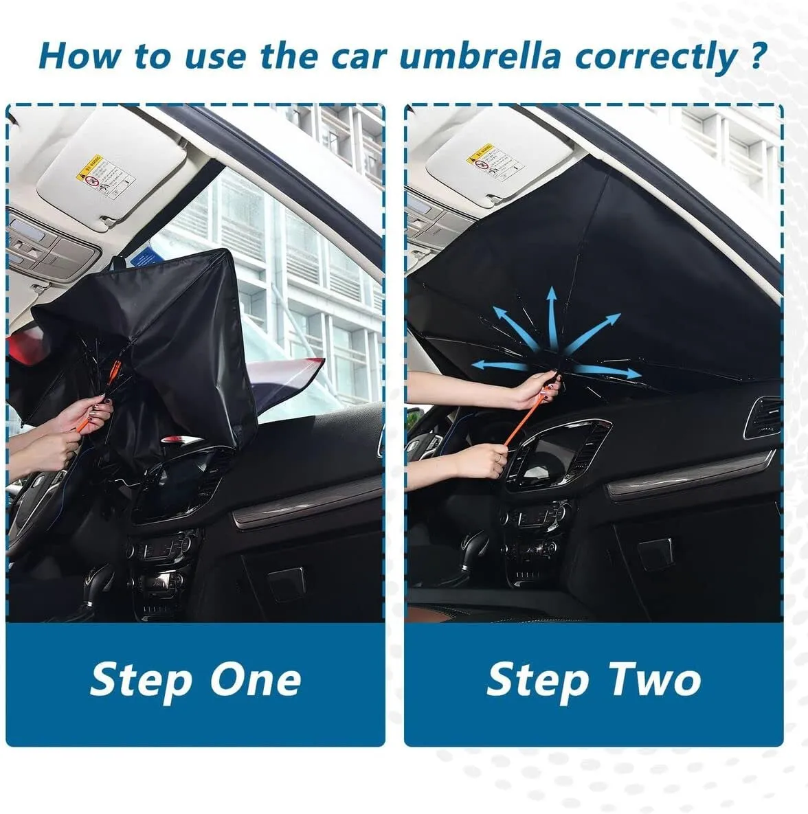 Sea Turtle Car Umbrella Sun Shade Cover Funny Foldable Car Windshield Sun Shade Umbrella Full Cover Shade Block UV Rays Heat Keep Vehicle Cool for Cars SUV Trucks 57"x 30"