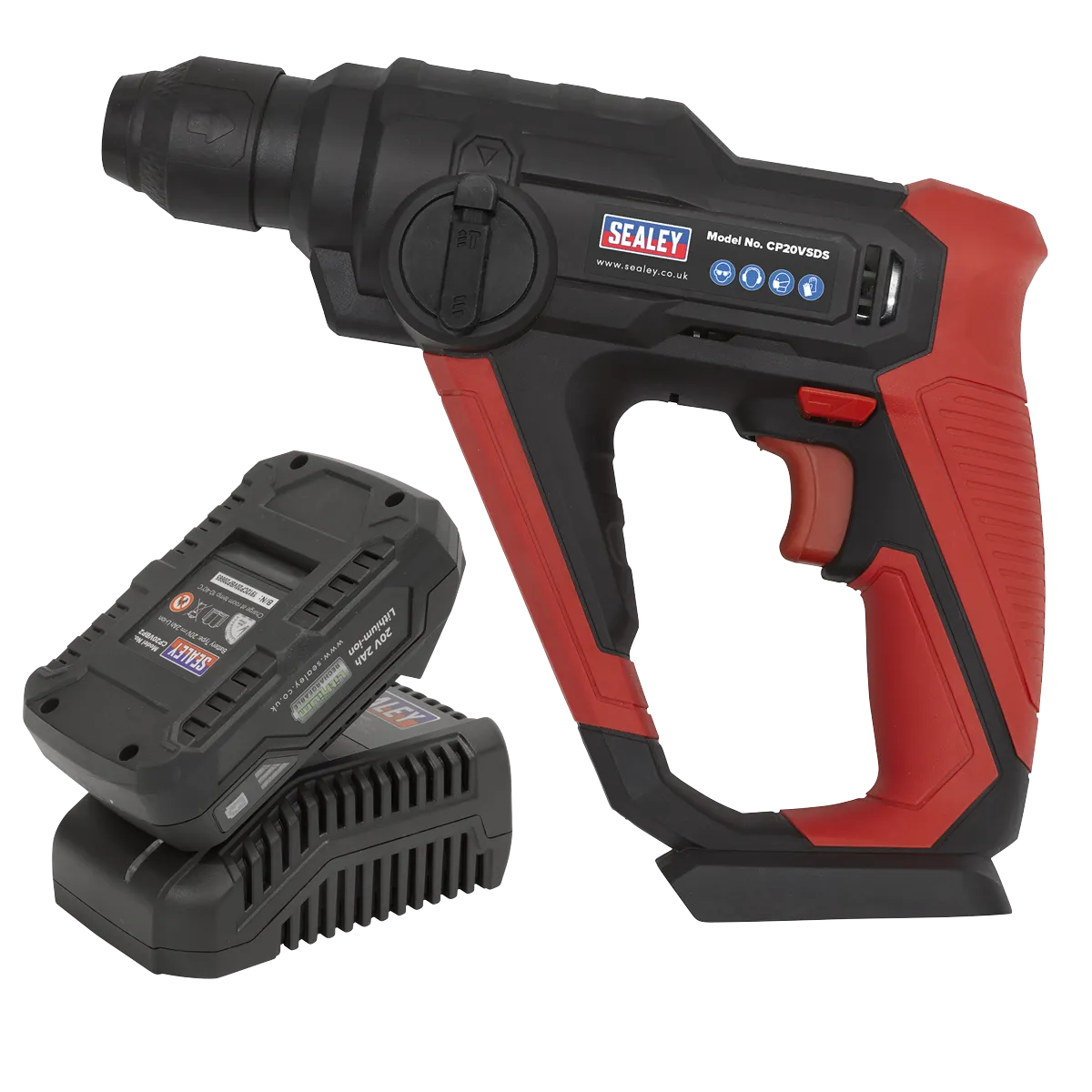 Sealey Cordless Rotary Hammer Drill Kit 20V 2Ah SV20 Series SDS Plus