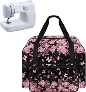 Sewing Machine Bag with Zipper Pocket Pink Cherry Blossom Sewing Machine Carrying Case Machine Sewing Machine Cover Dust Cover