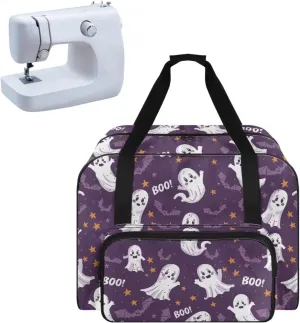 Sewing Machine Case Tote Bag Black Cat Sewing Machine Cover Dust Cover Boo Handbag Compatible with Most Singer, Brother Sewing Machines and Extra Sewing Accessories