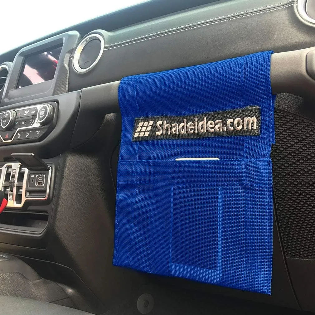 Shadeidea Sun Shade Top for Jeep Wrangler JL Unlimited (2018-2023) 4 Door Front and Rear-Blue Mesh Screen Sunshade JLU Top Cover UV Blocker with Grab Bag- 10 Year Warranty