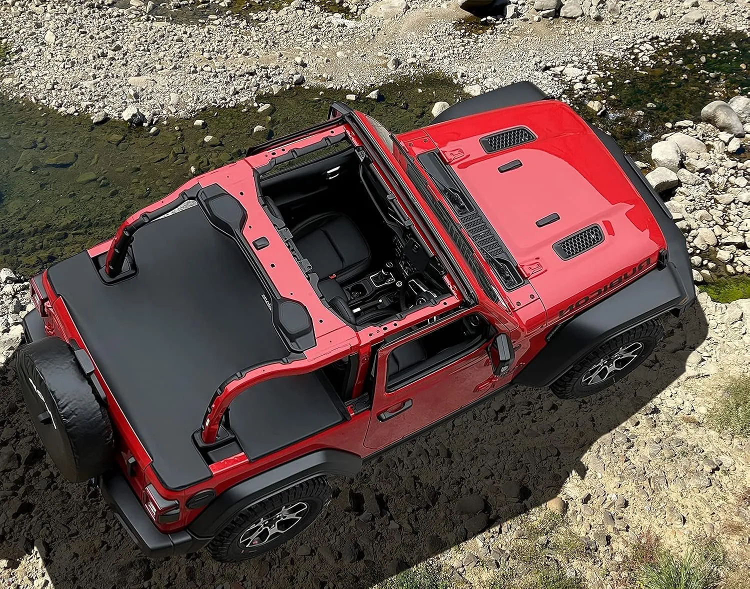 Shadeidea Wrangler JL Tonneau Cover for Jeep 2 Door Rear Trunk Ton ● Cargo Vinyl Tailgate Cover for (2018-Current) New Model Robicon Sahara Sport S (Black) - 3 Years Lasting