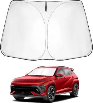 SHAOHAO for 2024 2025 Hyundai Kona Windshield Sun Shade 2024 2025 Kona Car Sun Shade, for 2024 2025 Hyundai Kona SX2 Accessories Car Windshield Sun Shade Foldable Front Window Sunshade Cover Sun Visor