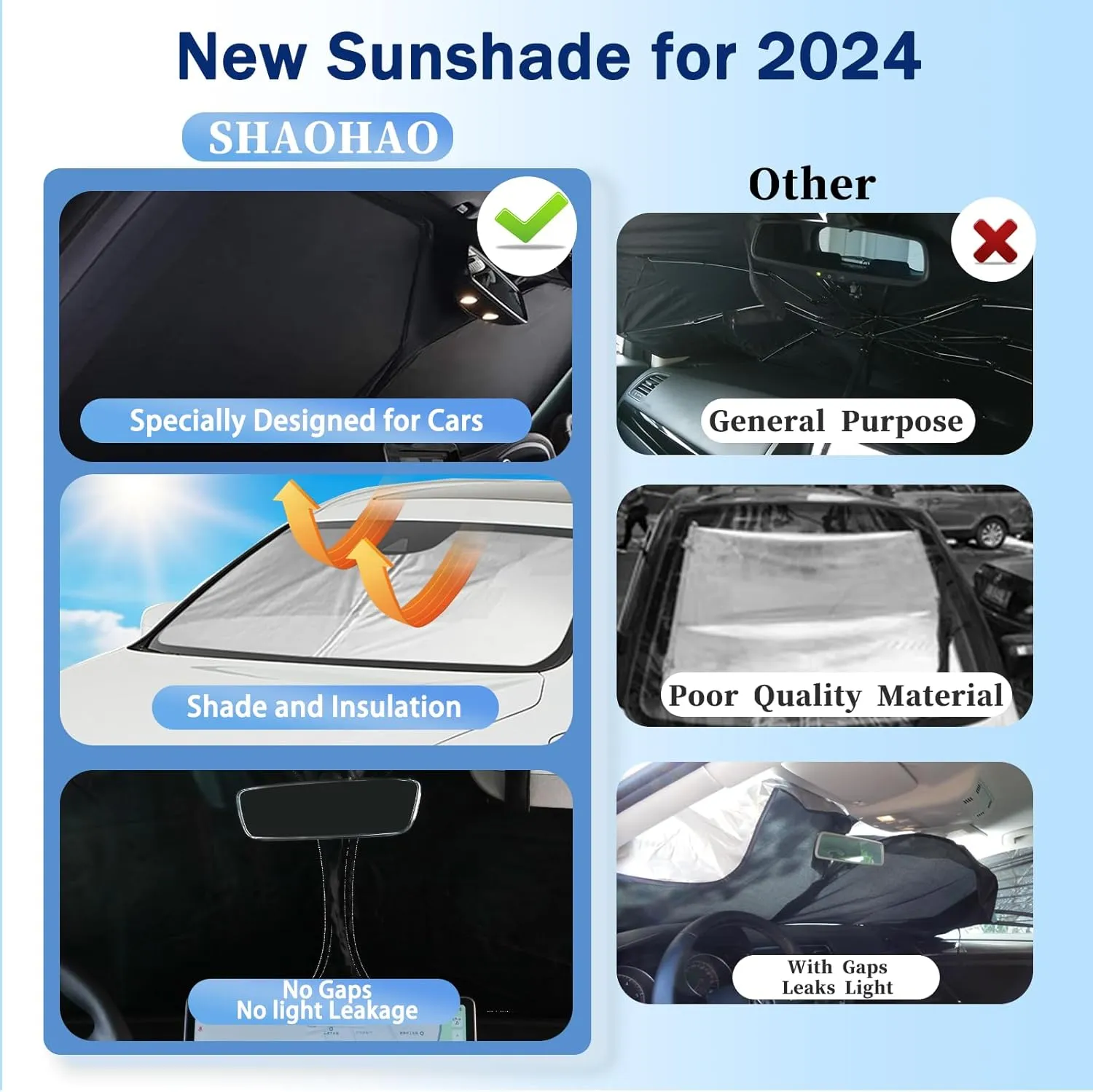 SHAOHAO for 2024 2025 Hyundai Kona Windshield Sun Shade 2024 2025 Kona Car Sun Shade, for 2024 2025 Hyundai Kona SX2 Accessories Car Windshield Sun Shade Foldable Front Window Sunshade Cover Sun Visor