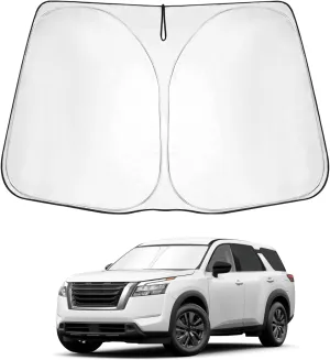 SHAOHAO for 2024 2025 Nissan Pathfinder Windshield Sun Shade, for 2022-2024 2025 Nissan Pathfinder Accessories Car Sun Shade Windshield Window Shade Pathfinder Foldable Front Window Sunshade Sun Visor