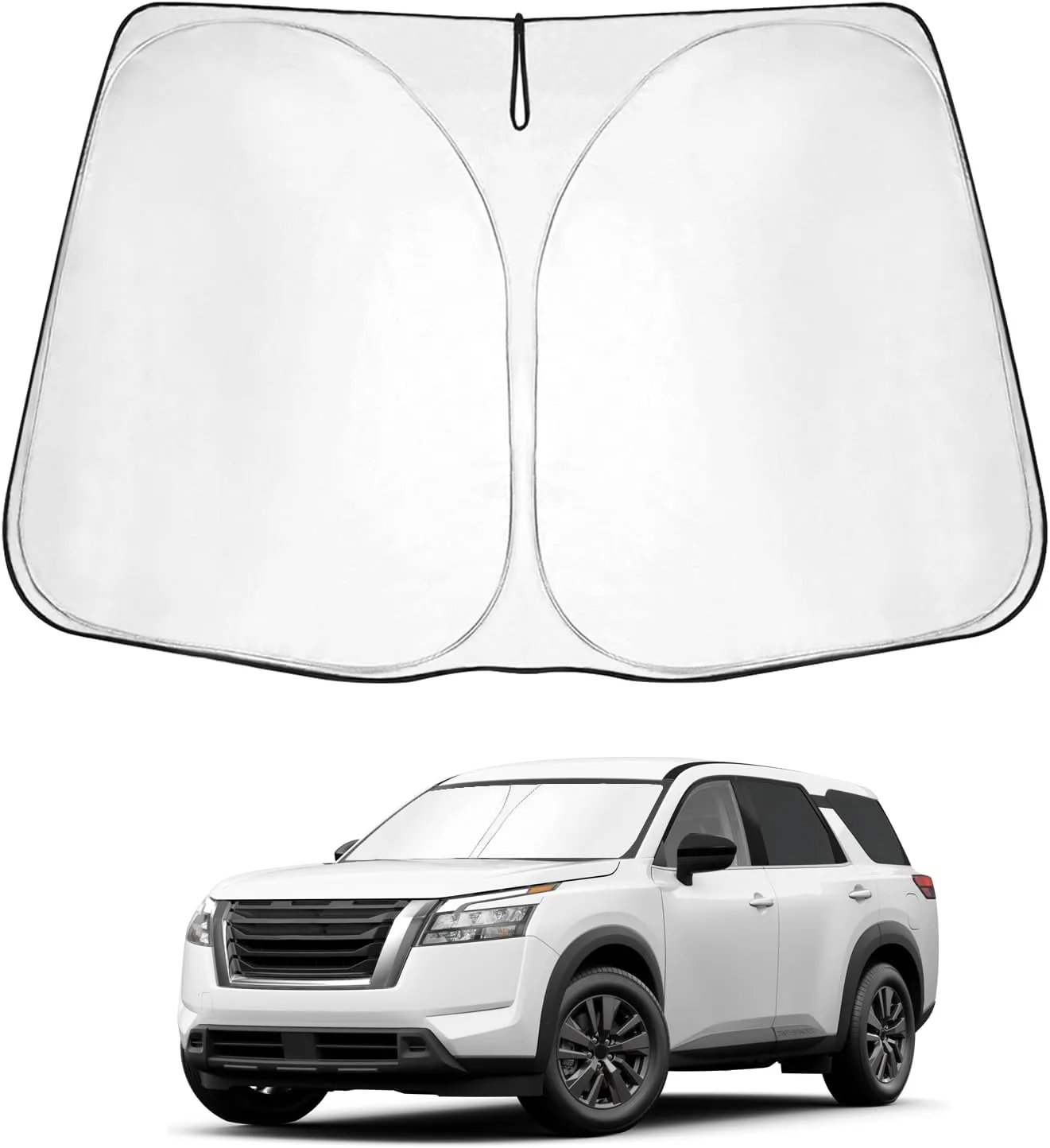 SHAOHAO for 2024 2025 Nissan Pathfinder Windshield Sun Shade, for 2022-2024 2025 Nissan Pathfinder Accessories Car Sun Shade Windshield Window Shade Pathfinder Foldable Front Window Sunshade Sun Visor