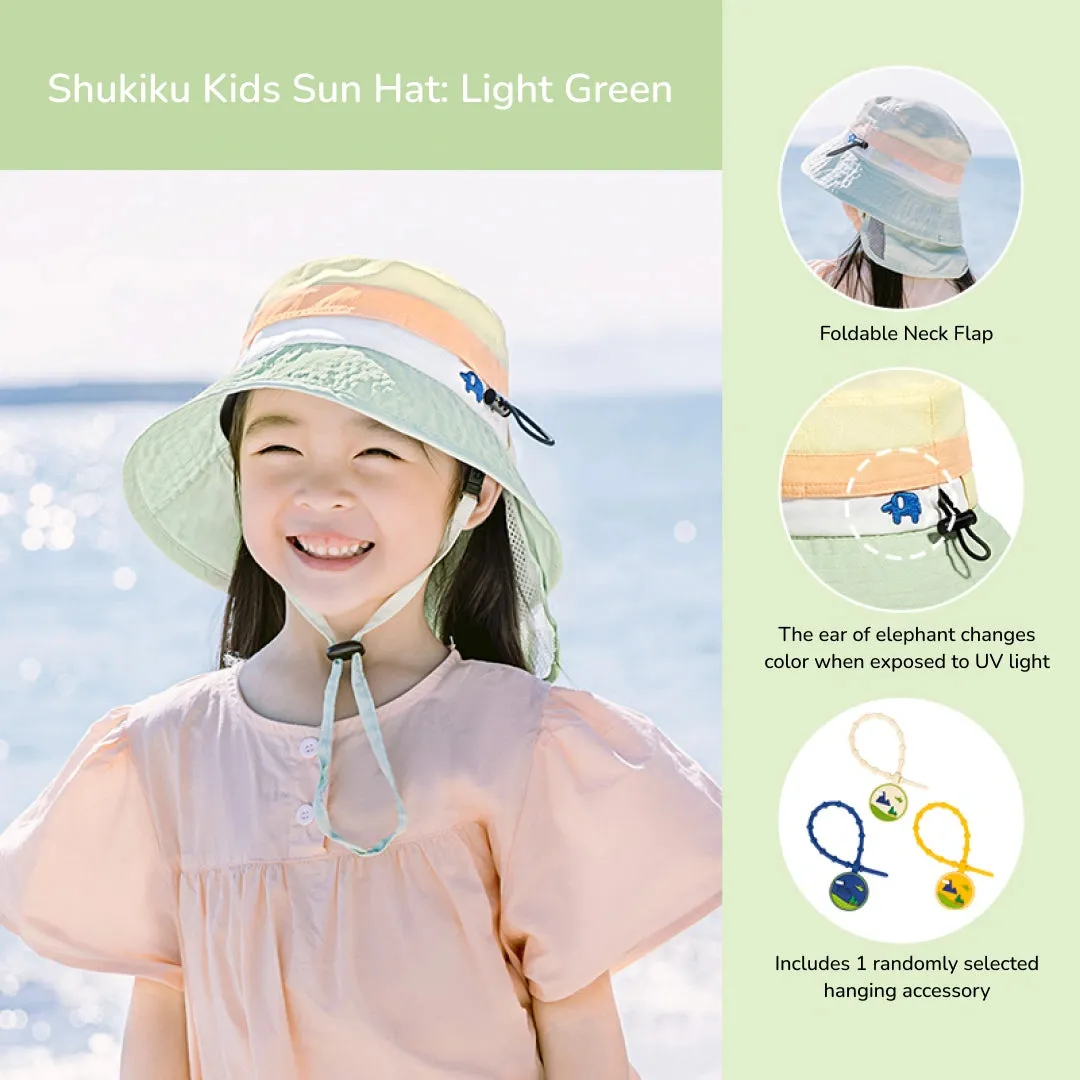 Shukiku - Kids Sun Hat 50  UPF: Light Green