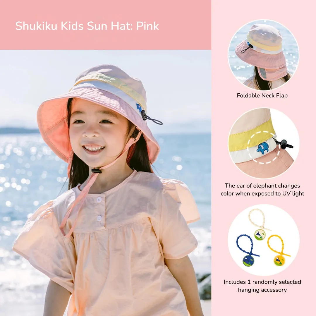Shukiku - Kids Sun Hat 50  UPF: Pink