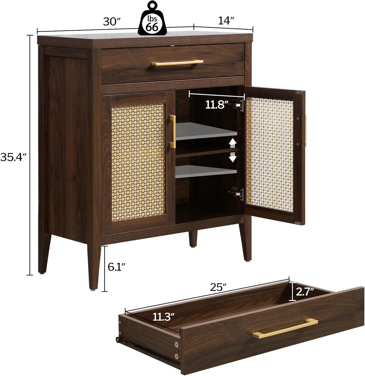 SICOTAS Sideboard Buffet Cabinet Set of 2, Wooden Credenza Storage Cabinet with Drawers and Metal Mesh Doors, Mid Century Modern Console Coffee Bar for Living Room and Entryway, Espresso Walnut