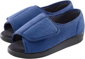 Silverts Diabetic Open-Toe Shoes for Women | Extra-Wide Non-Slip Comfortable Slippers for Elderly, Swelling, Sensitive Feet