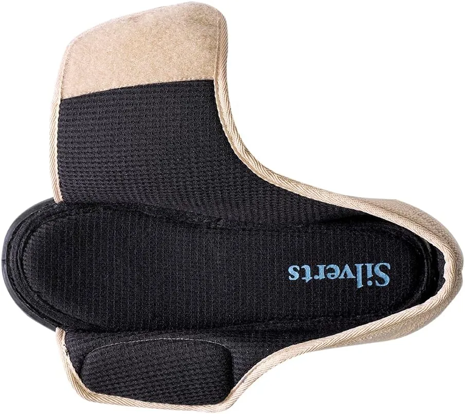 Silverts Diabetic Open-Toe Shoes for Women | Extra-Wide Non-Slip Comfortable Slippers for Elderly, Swelling, Sensitive Feet