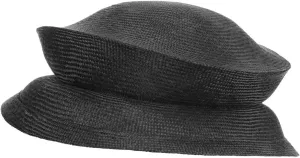Sisal Collapsible Hat Women Black One Size