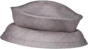 Sisal Collapsible Hat Women Light Grey One Size
