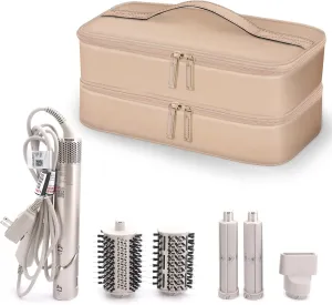 SITHON Travel Case for Shark FlexStyle/SpeedStyle Styler/HyperAir Dryer, Double-Layer Water Resistant Storage Carrying Organizer Bag Compatible with Dyson Supersonic (Bag Only), Rose Gold