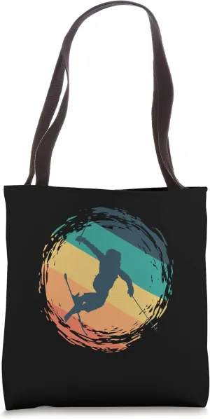 Ski in Winter Sports Snow Mountains and Slope Tote Bag