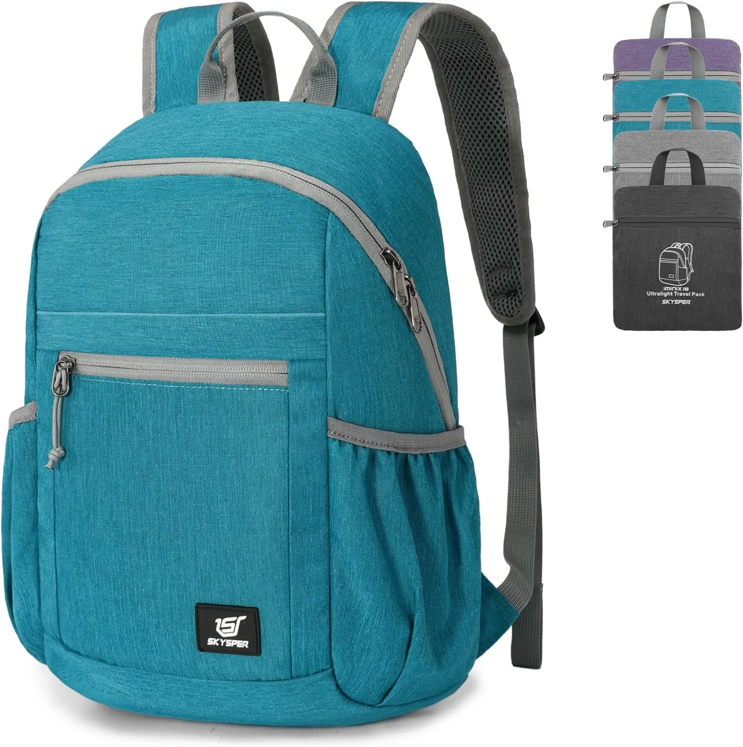 SKYSPER Anti Theft Hiking Backpack RFID Packable Travel Daypack Lightweight Foldable Back Pack for Walking Daytrip