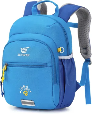SKYSPER Toddler Backpack for Boys Girls Kids Travel Backpack Preschool Kindergarten Travel Daypack(Blue)