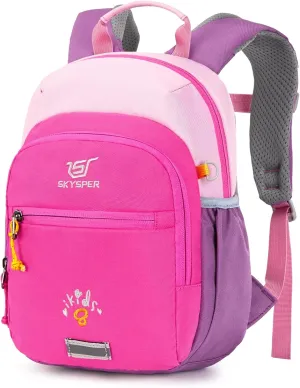 SKYSPER Toddler Backpack for Boys Girls Kids Travel Backpack Preschool Kindergarten Travel Daypack(Pink)