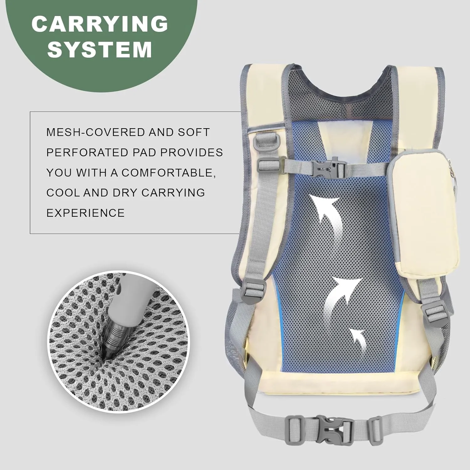 Small Hiking Backpack, 20L Lightweight Travel Backpack with Phone Pocket, Hiking Daypack for Women Men (Beige)