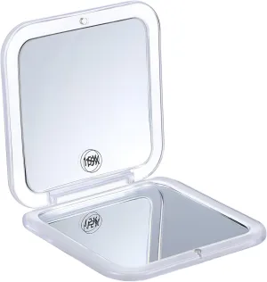 SOIMISS Compact Portable Mirror Small Square Makeup Mirror with Magnification Elegant Design Scratch Resistant for Travel and Purses Present for Women