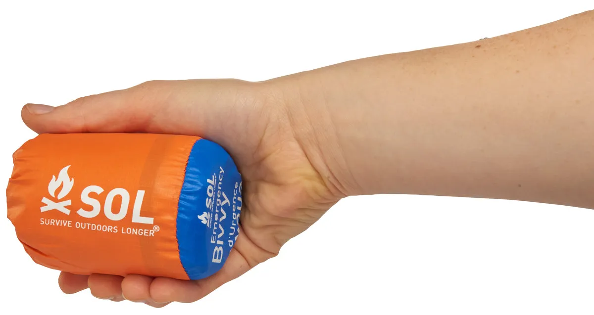 SOL Emergency Bivvy Survival Orange with Rescue Whistle