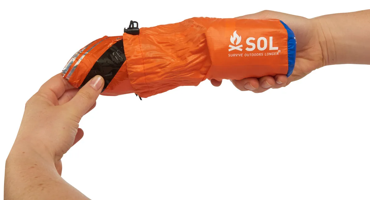 SOL Emergency Bivvy Survival Orange with Rescue Whistle