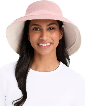 Solbari Women's Holiday Sun Hat UPF 50 , Packable Breathable with Wide Brim, Adjustable Fit, UV Protection for Travel & Beach