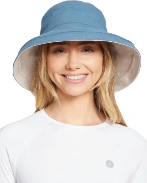 Solbari Women's Holiday Sun Hat UPF 50 , Packable Breathable with Wide Brim, Adjustable Fit, UV Protection for Travel & Beach