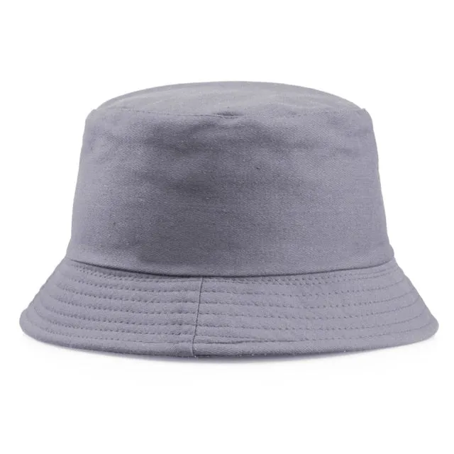 Solid Color Black Foldable Bucket Hat