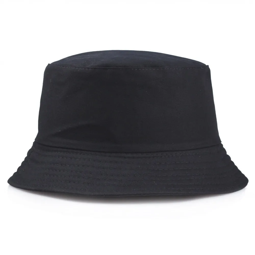 Solid Color Black Foldable Bucket Hat