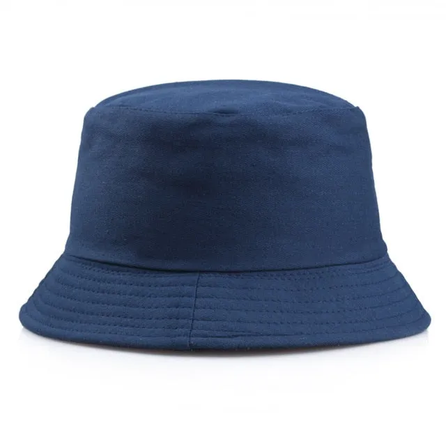 Solid Color Black Foldable Bucket Hat