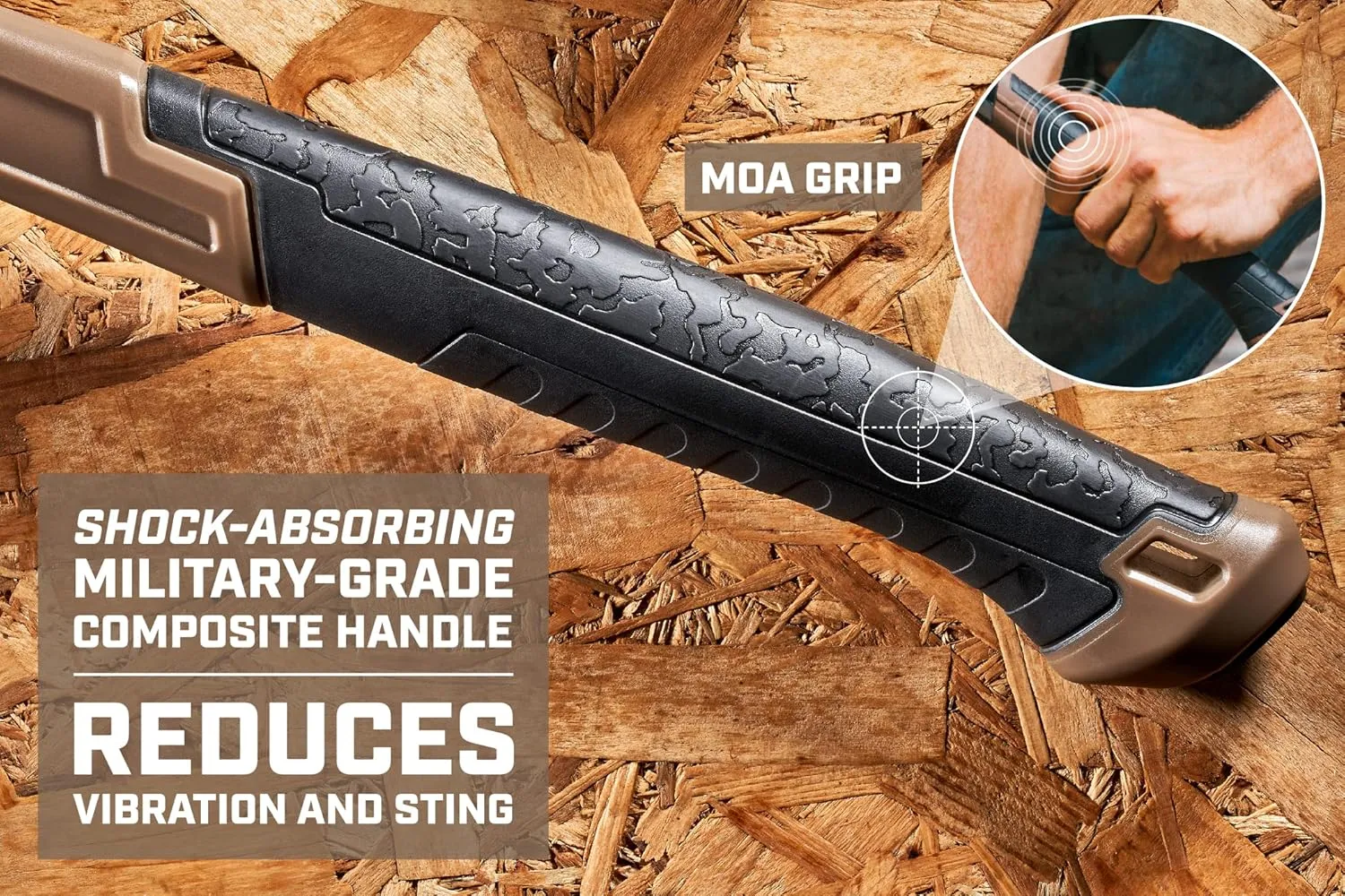 Spec Ops Tools 20 oz Fiberglass Hammer, 13 Inch, Rip Claw, Shock-Absorbing Grip, 3% Donated to Veterans