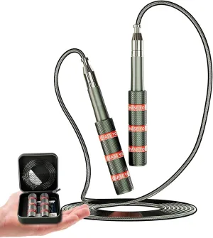 Speed Jump Rope - Tangle-Free Foldable Grip Skipping Rope for Fitness, Boxing & Cardio - Durable PVC Cable for Men Women