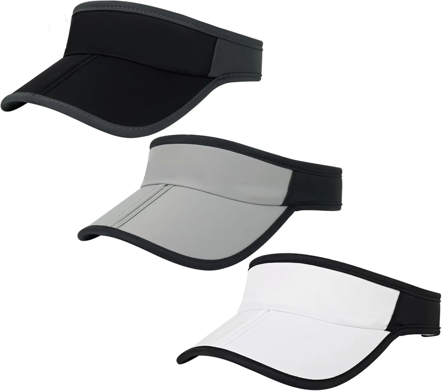 Sports Sun Visor Hats Men Women Foldable Brim Lightweight Packable Adjustable Visor Caps Running Golf Tennis