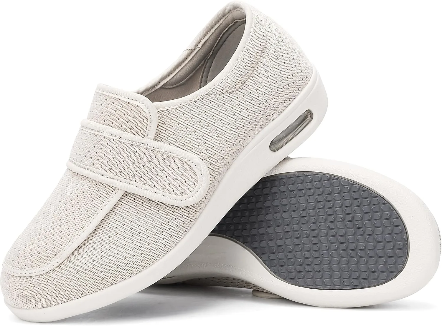 SPR&JOY Diabetic Shoes for Women, Women's Wide Width Elderly Shoes, Lightweight Breathable Adjustable Closure, Swollen Feet Walking Edema Sneakers