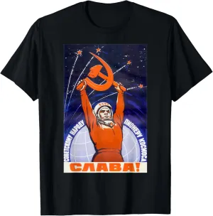 Sputnik Vostok Soviet Space Program Gagarin Rocket T-Shirt