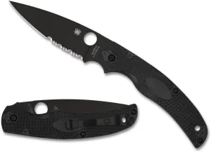 Spyderco Knives Native Chief Lightweight C244PSBBK Serrated Black CTS-BD1N Pocket Knife