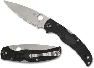 Spyderco Knives Native Chief Lightweight C244PSBK Serrated CTS-BD1N Black Pocket Knife