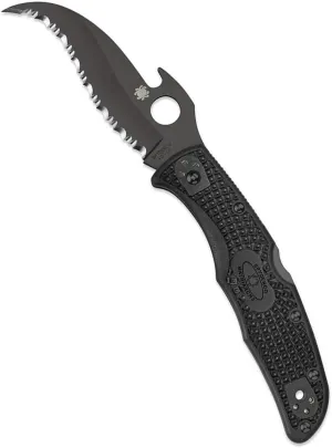 Spyderco Matriarch 2 Signature Knife with Emerson Opener and 3.57" VG-10 Black Reverse S Blade - SpyderEdge - C12SBBK2W
