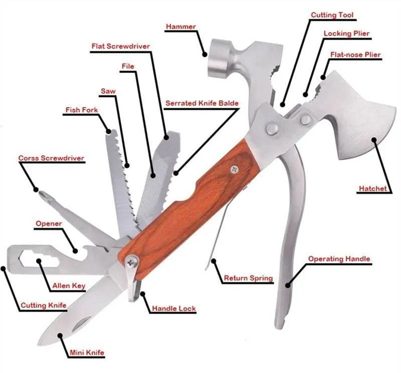 Stainless Steel Camping Hammer Tool - Multifunctional Outdoor Gear