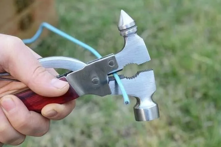 Stainless Steel Camping Hammer Tool - Multifunctional Outdoor Gear