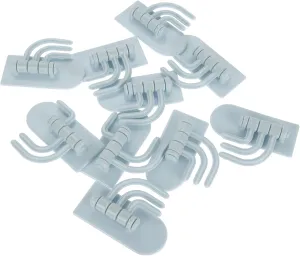 Stainless Steel Wall Hooks 10 Pack Adhesive Bathroom Hanger Heavy Duty Coat Hooks Multi-Function Storage Hooks for Kitchen