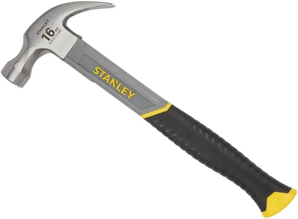 STANLEY STHT0-51309 16oz Fiberglass Curved Claw Hammer, 450g