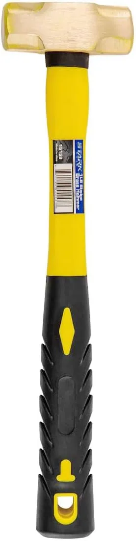 Stark USA 16oz Brass Sledge Hammer (1lb) with Fiberglass Handle, Drilling Hammer, Crack Hammer, Die-Forge, Corrosion Resistant, 12.5" Length