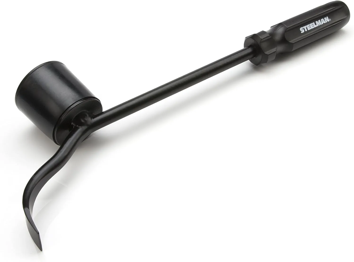 Steelman Hubcap Remover Tool for Auto Mechanics, Heavy-Duty Steel, Large Rubber Hammer Face, Wide Prying Blade, Secure Grip