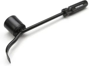 Steelman Hubcap Remover Tool for Auto Mechanics, Heavy-Duty Steel, Large Rubber Hammer Face, Wide Prying Blade, Secure Grip