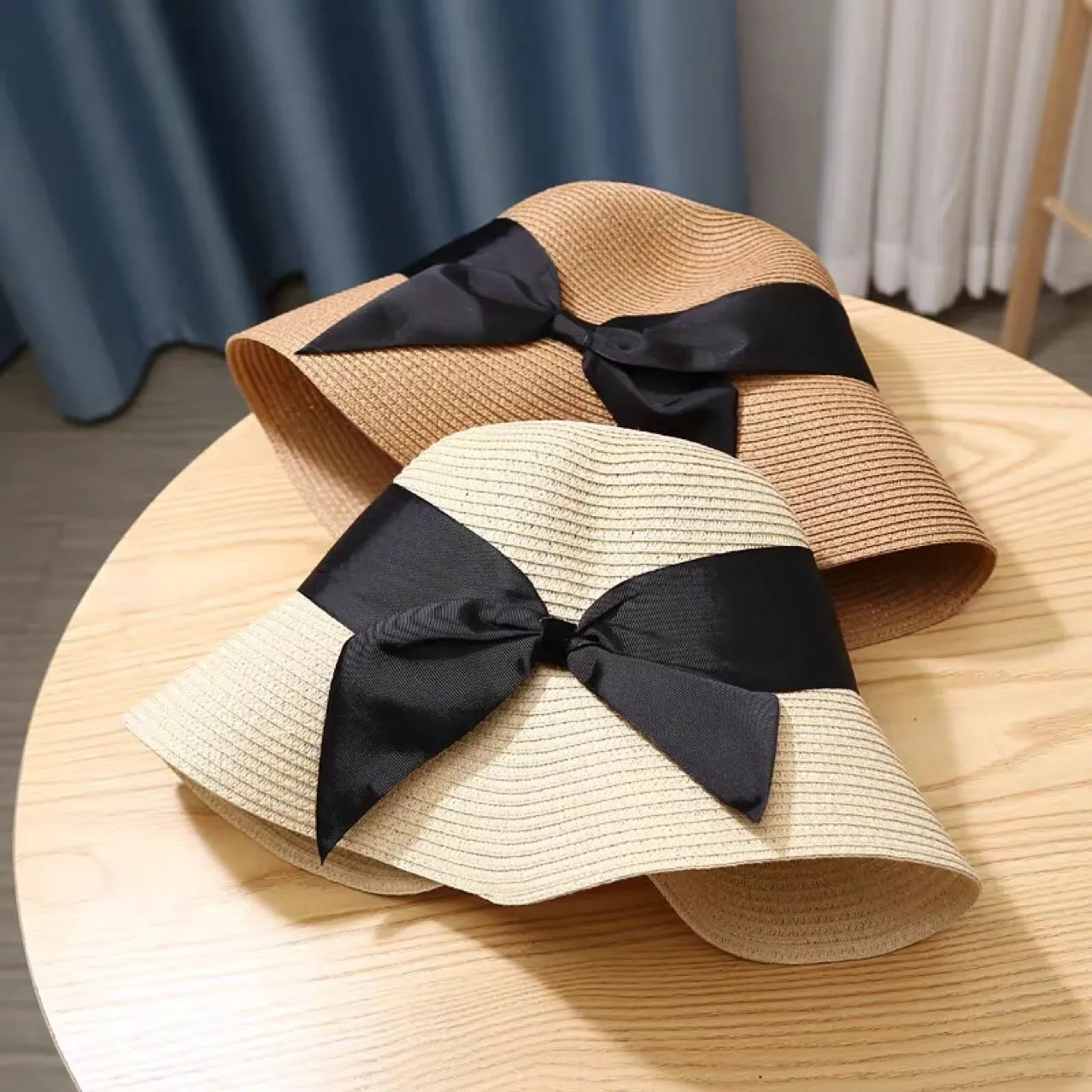 Straw Hat Foldable Beach Sunshade