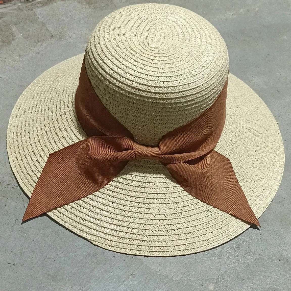 Straw Hat Foldable Beach Sunshade